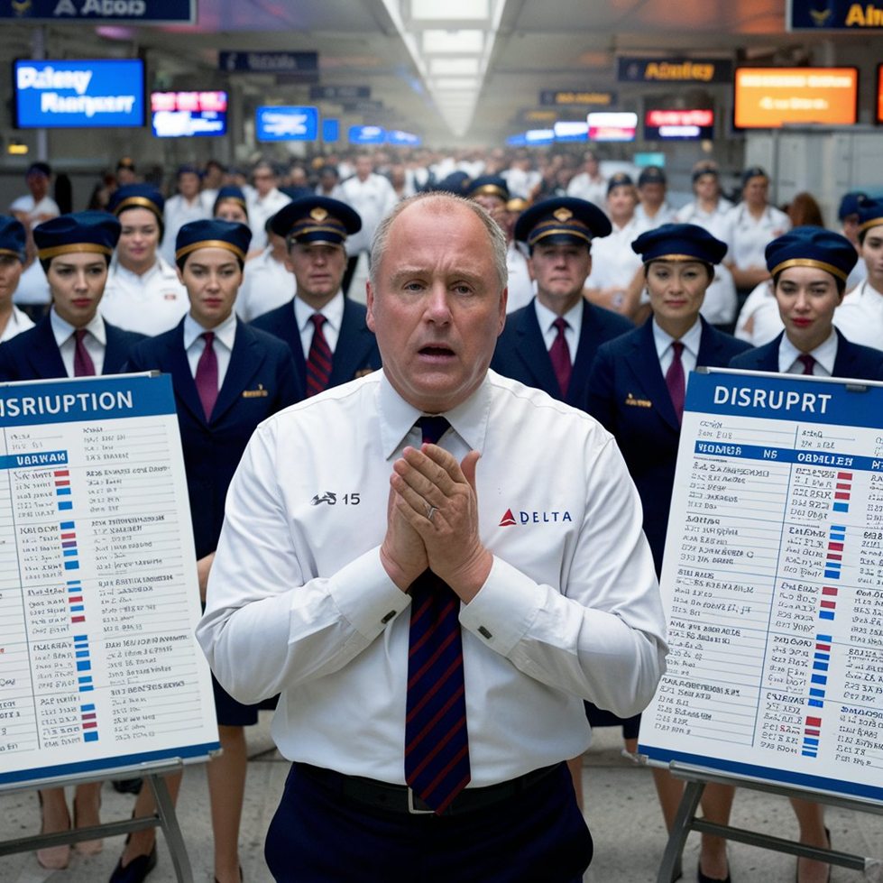 Apologies, Delta CEO, as Monday's flight disruptions remain.